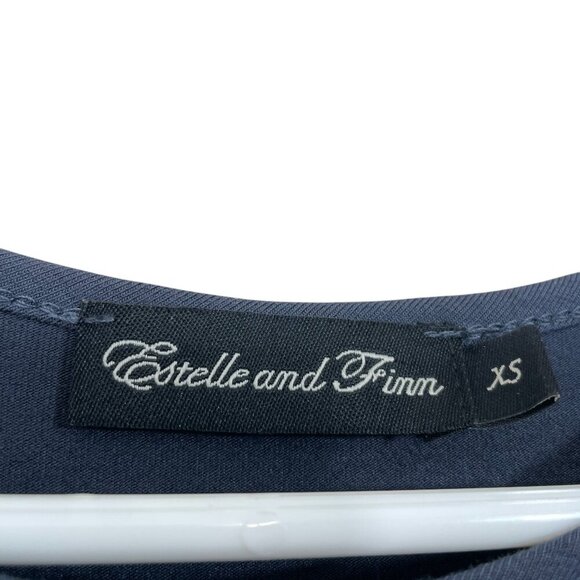 Estelle & Finn Stretch Knit Long Sleeve Top Size XS Gray Made in USA Viscose - Picture 4 of 6